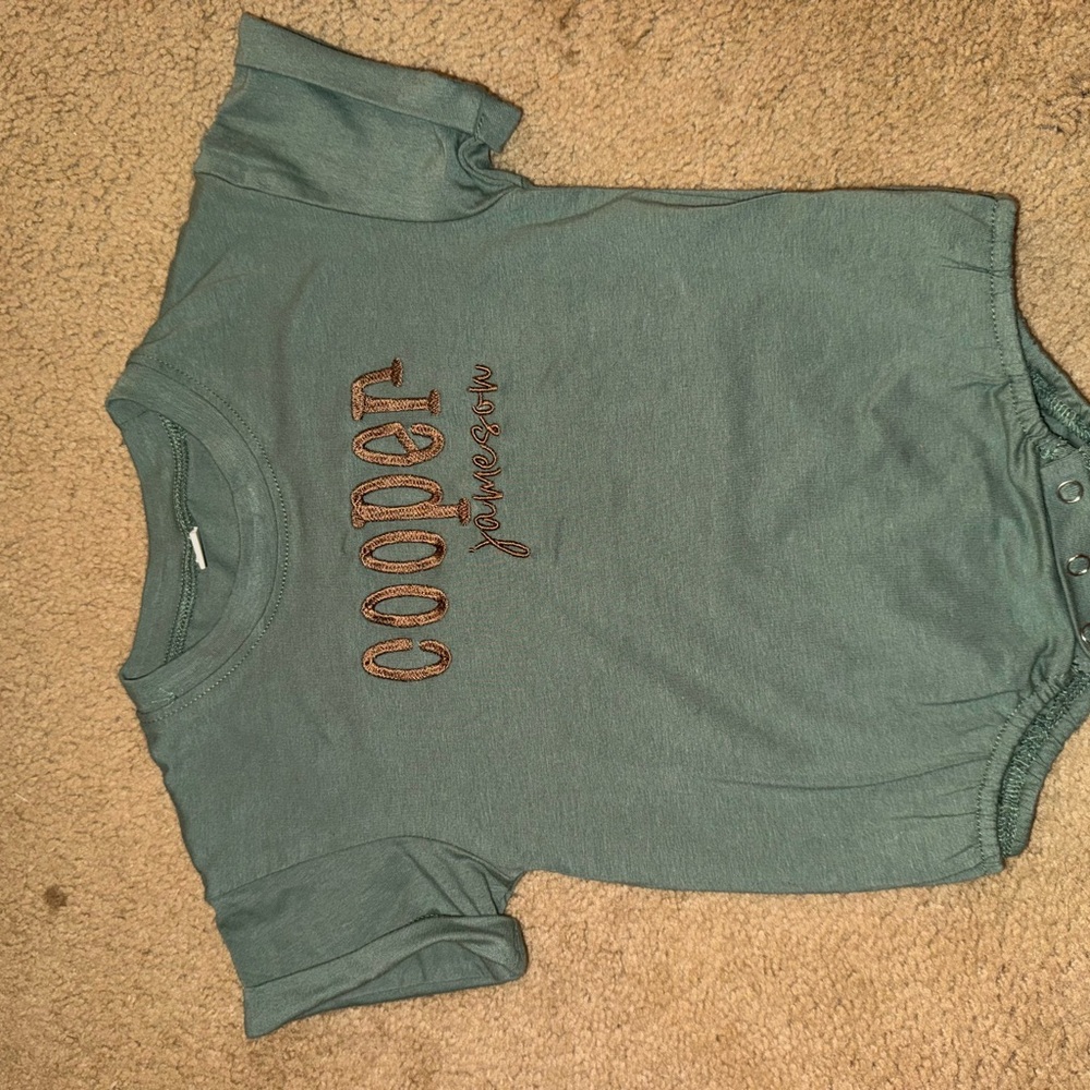 Toddler Green Short Sleeve Bubble Romper